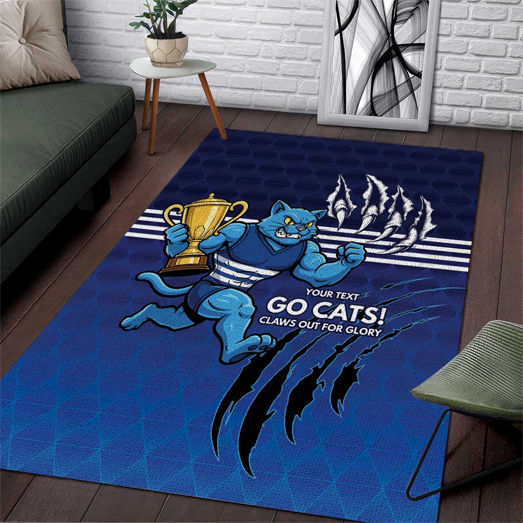 Personalised Geelong Pride Area Rug Claws Out for Glory - Aussie Hoodie