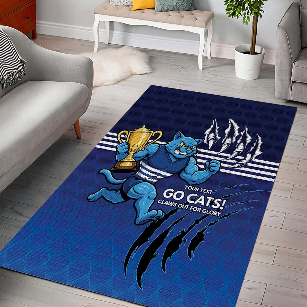 Personalised Geelong Pride Area Rug Claws Out for Glory - Aussie Hoodie