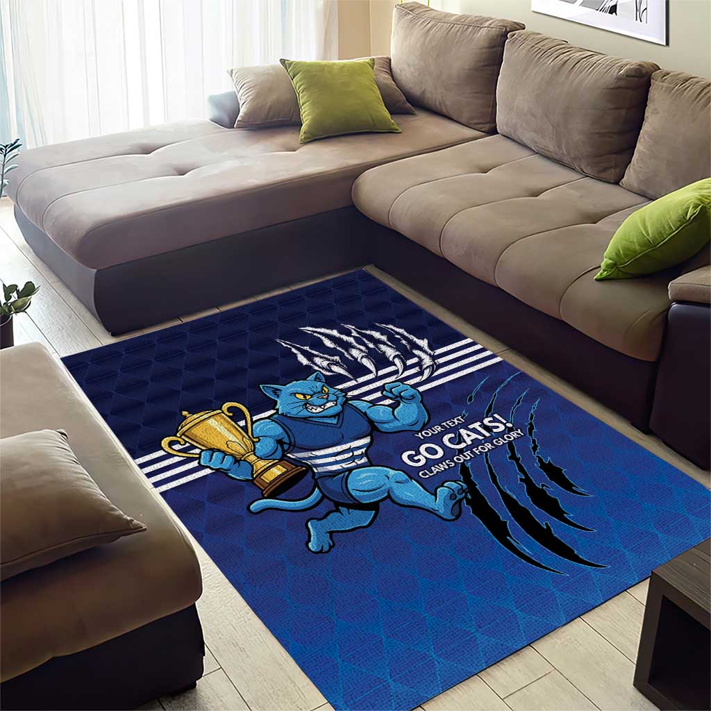 Personalised Geelong Pride Area Rug Claws Out for Glory - Aussie Hoodie