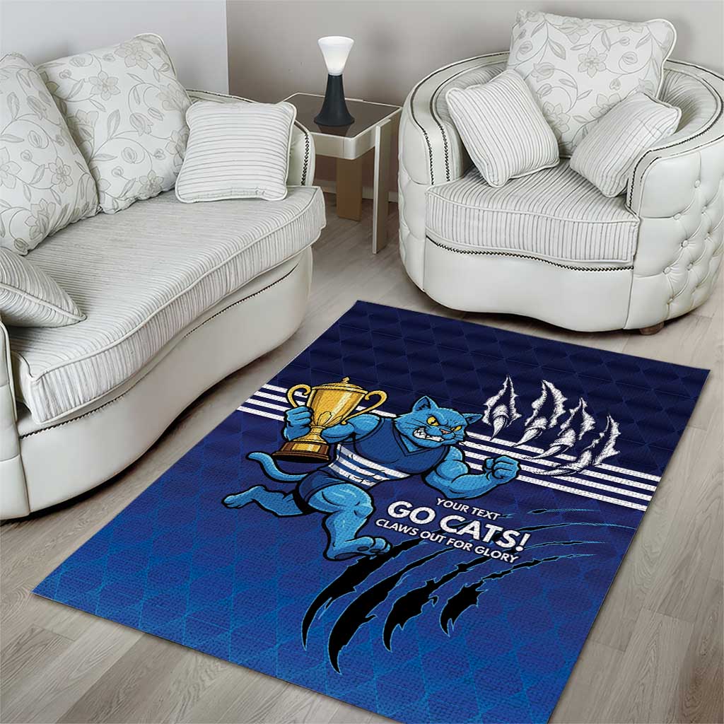 Personalised Geelong Pride Area Rug Claws Out for Glory - Aussie Hoodie
