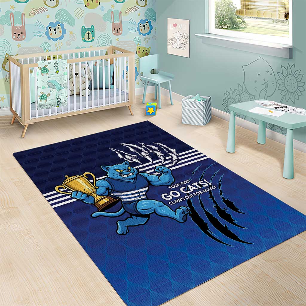 Personalised Geelong Pride Area Rug Claws Out for Glory - Aussie Hoodie
