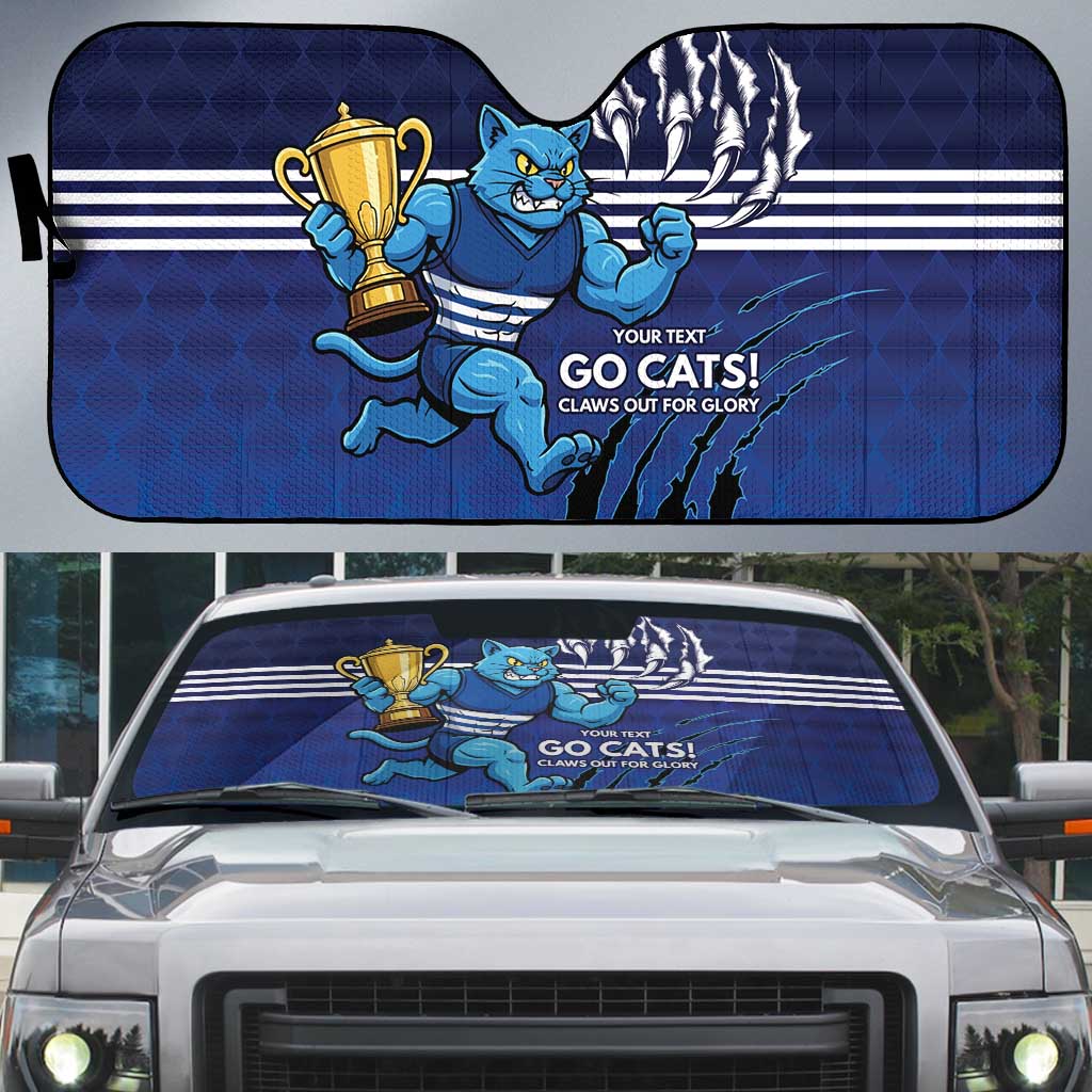 Personalised Geelong Pride Auto Sun Shade Claws Out for Glory - Aussie Hoodie