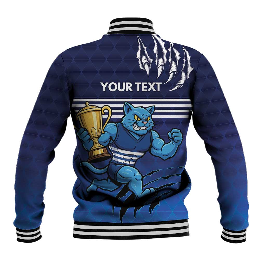 Personalised Geelong Pride Baseball Jacket Claws Out for Glory - Aussie Hoodie