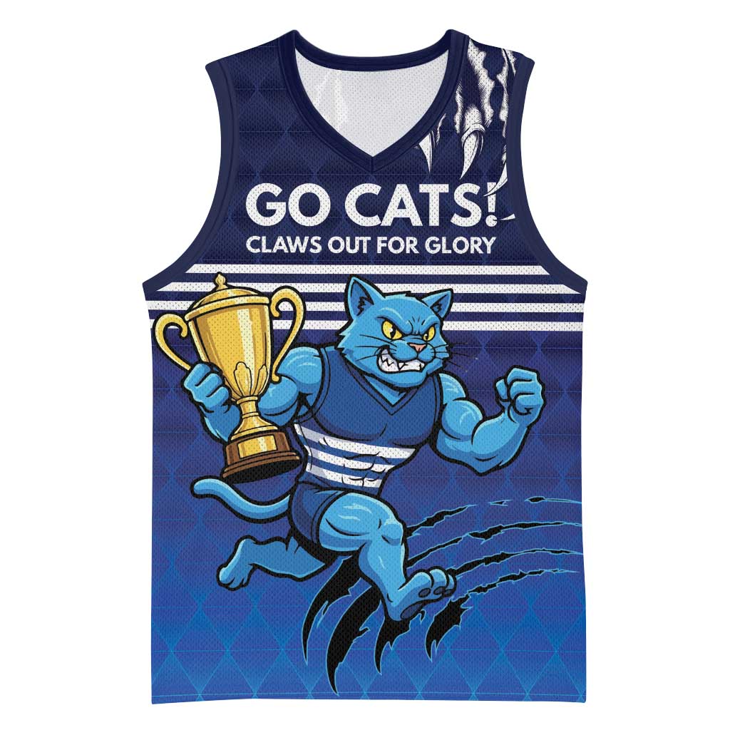 Personalised Geelong Pride Basketball Jersey Claws Out for Glory - Aussie Hoodie