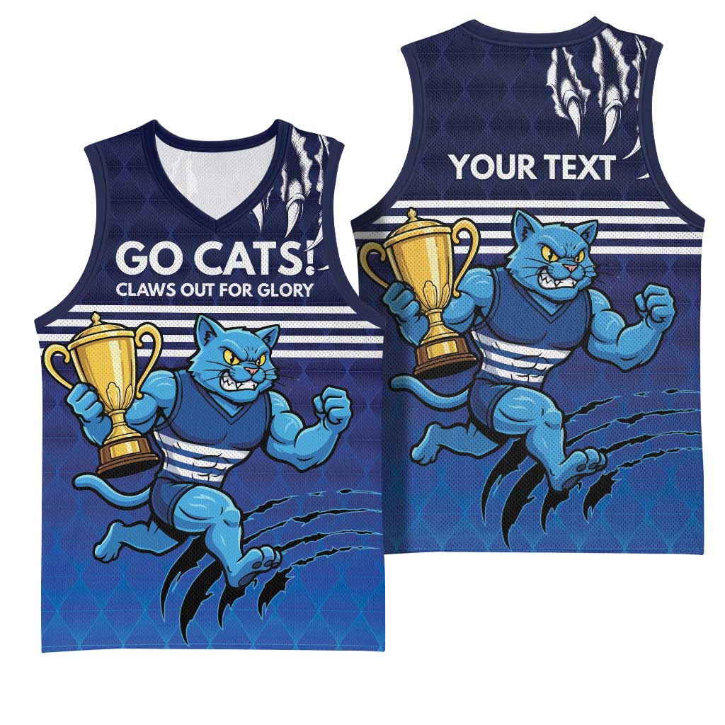 Personalised Geelong Pride Basketball Jersey Claws Out for Glory - Aussie Hoodie