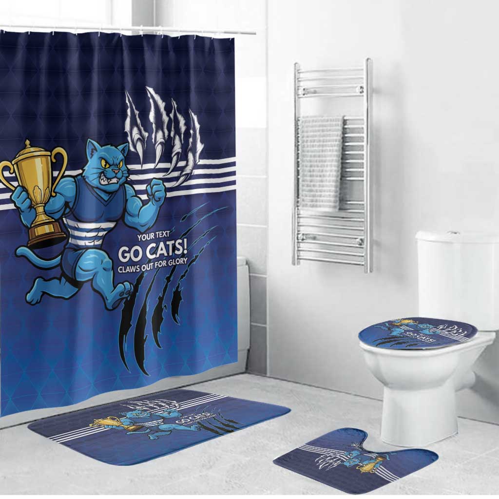 Personalised Geelong Pride Bathroom Set Claws Out for Glory - Aussie Hoodie