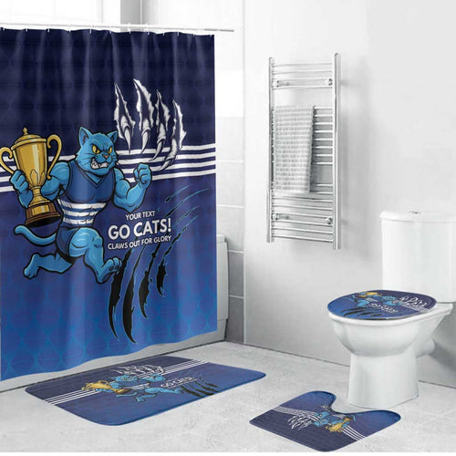 Personalised Geelong Pride Bathroom Set Claws Out for Glory - Aussie Hoodie