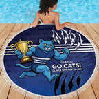 Personalised Geelong Pride Beach Blanket Claws Out for Glory - Aussie Hoodie
