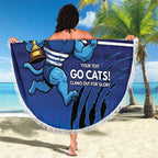 Personalised Geelong Pride Beach Blanket Claws Out for Glory - Aussie Hoodie