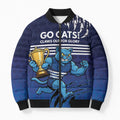 Personalised Geelong Pride Bomber Puffer Jacket Claws Out for Glory - Aussie Hoodie