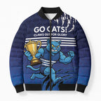 Personalised Geelong Pride Bomber Puffer Jacket Claws Out for Glory - Aussie Hoodie