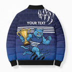 Personalised Geelong Pride Bomber Puffer Jacket Claws Out for Glory - Aussie Hoodie
