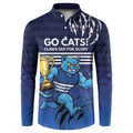 Personalised Geelong Pride Button Sweatshirt Claws Out for Glory - Aussie Hoodie