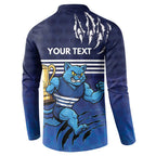 Personalised Geelong Pride Button Sweatshirt Claws Out for Glory - Aussie Hoodie