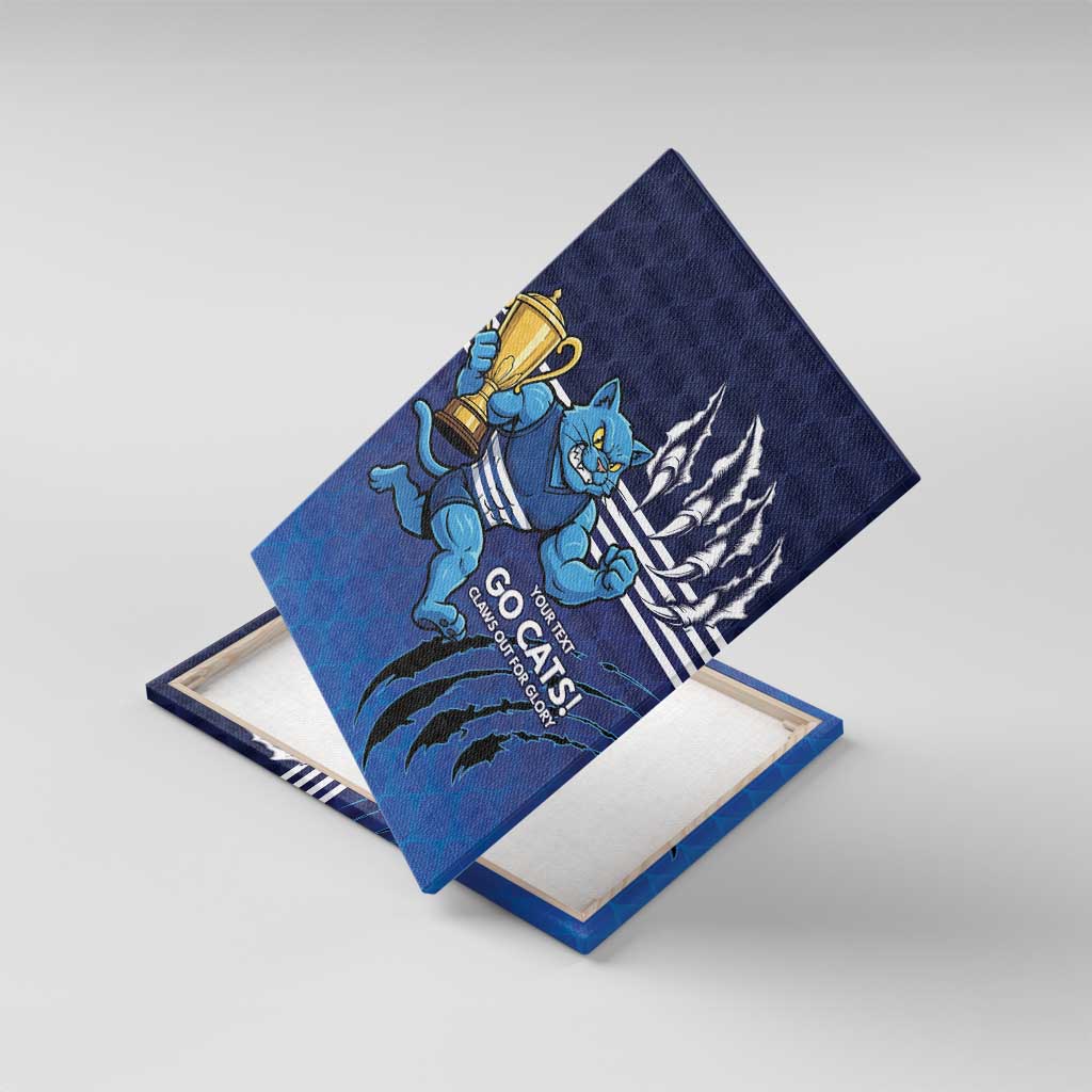 Personalised Geelong Pride Canvas Wall Art Claws Out for Glory - Aussie Hoodie