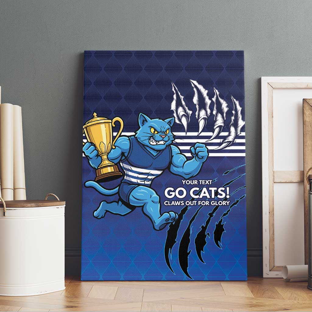 Personalised Geelong Pride Canvas Wall Art Claws Out for Glory - Aussie Hoodie