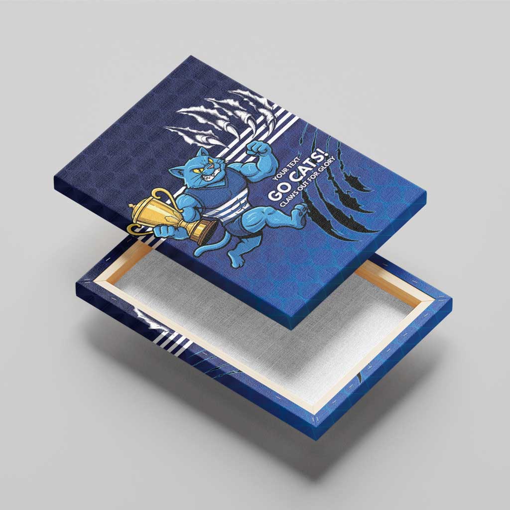 Personalised Geelong Pride Canvas Wall Art Claws Out for Glory - Aussie Hoodie
