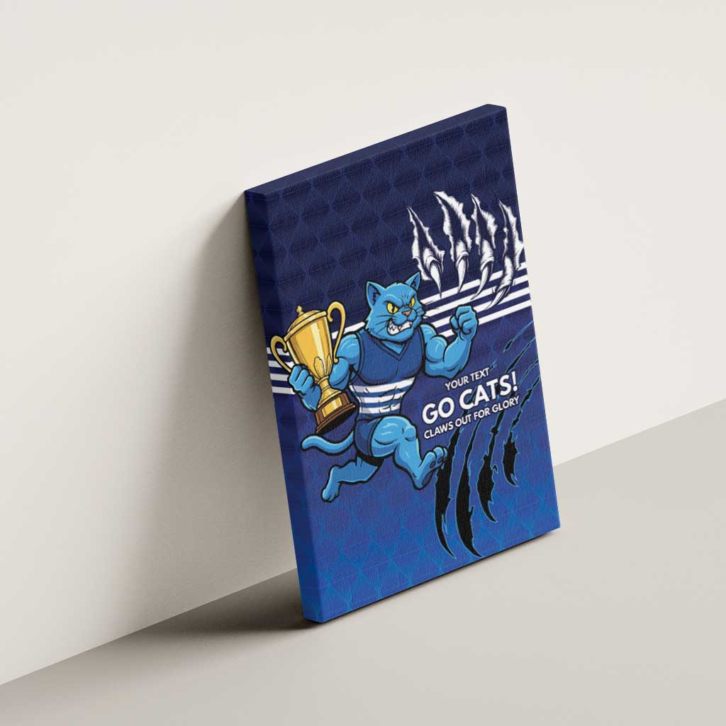 Personalised Geelong Pride Canvas Wall Art Claws Out for Glory - Aussie Hoodie