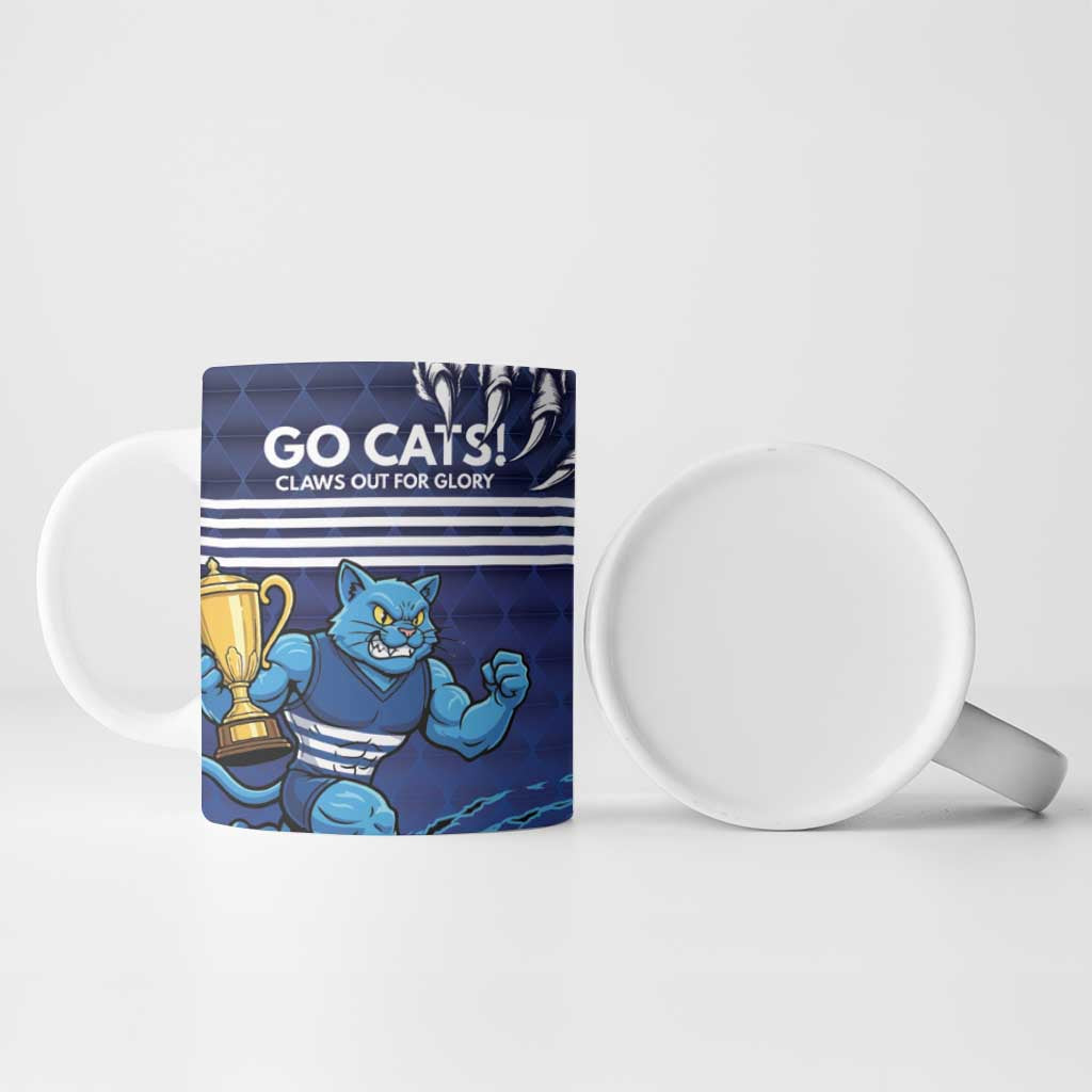 Personalised Geelong Pride Ceramic Mug Claws Out for Glory - Aussie Hoodie