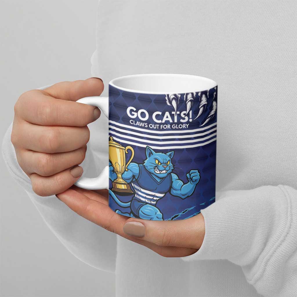 Personalised Geelong Pride Ceramic Mug Claws Out for Glory - Aussie Hoodie