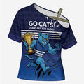 Personalised Geelong Pride Cross Shoulder Shirt Claws Out for Glory - Aussie Hoodie