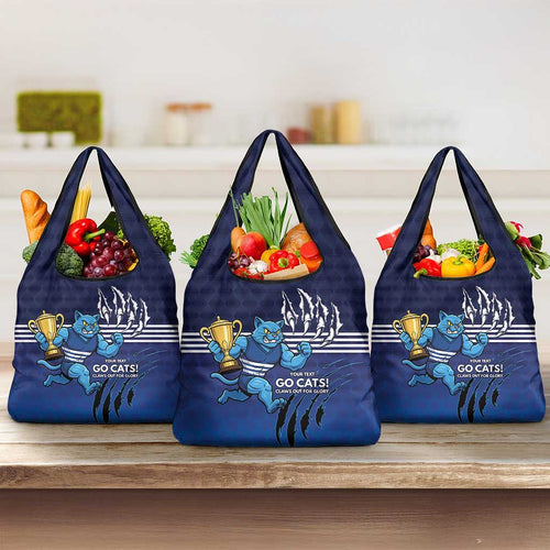 Personalised Geelong Pride Grocery Bag Claws Out for Glory - Aussie Hoodie