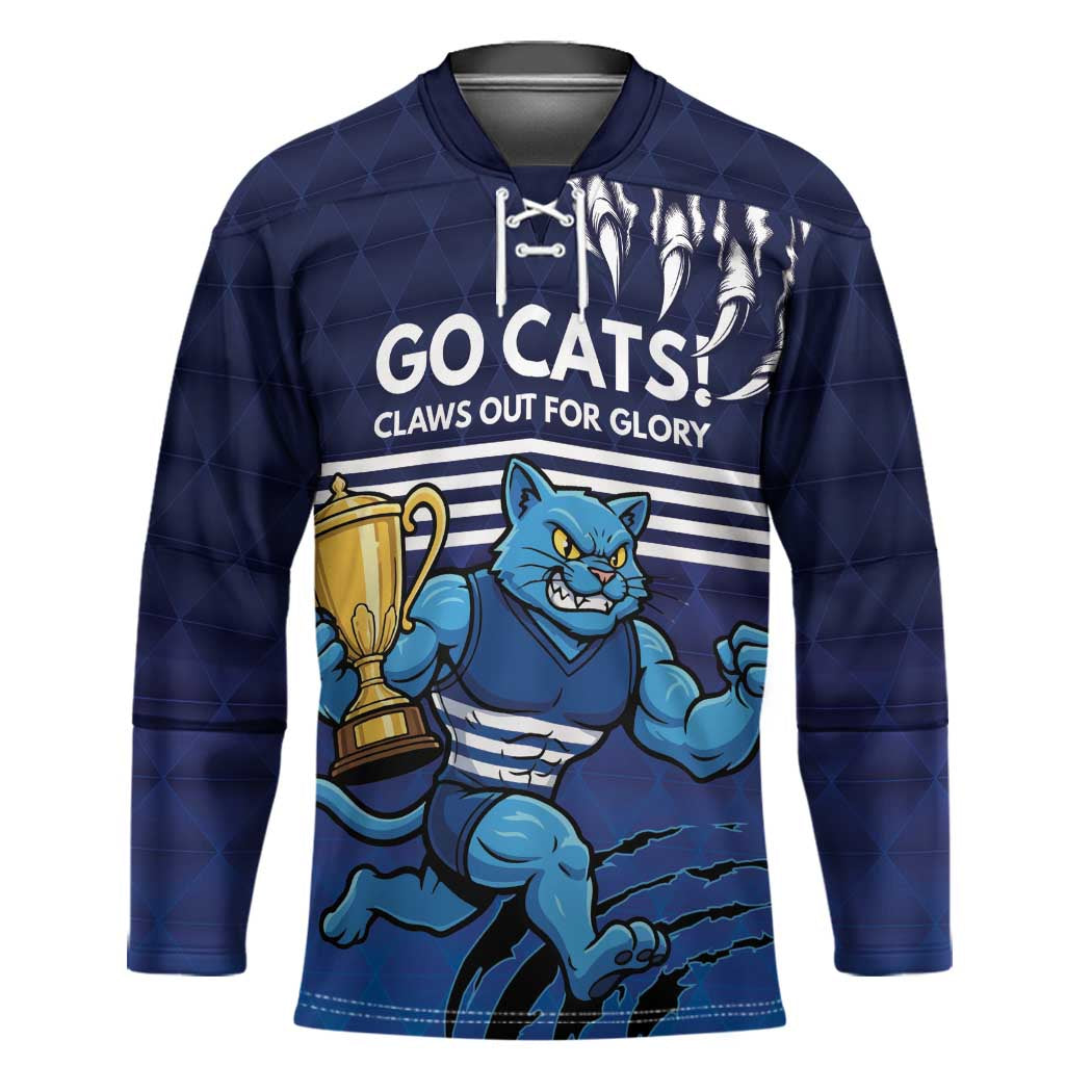Personalised Geelong Pride Hockey Jersey Claws Out for Glory - Aussie Hoodie