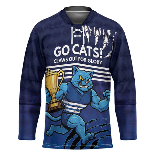 Personalised Geelong Pride Hockey Jersey Claws Out for Glory - Aussie Hoodie