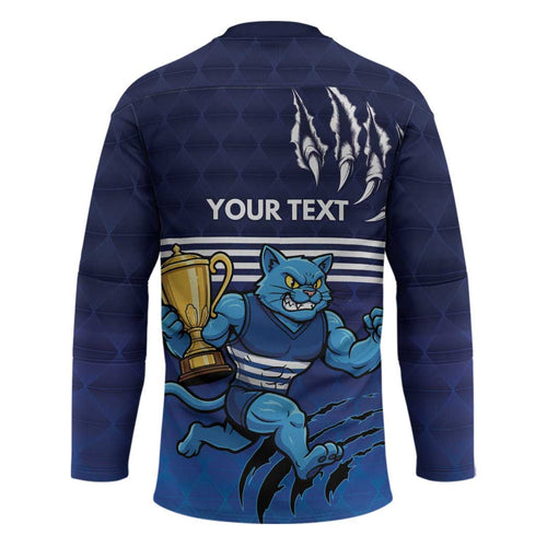 Personalised Geelong Pride Hockey Jersey Claws Out for Glory - Aussie Hoodie