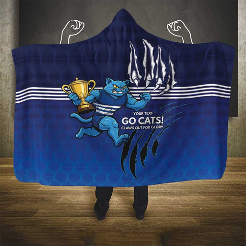 Personalised Geelong Pride Hooded Blanket Claws Out for Glory - Aussie Hoodie