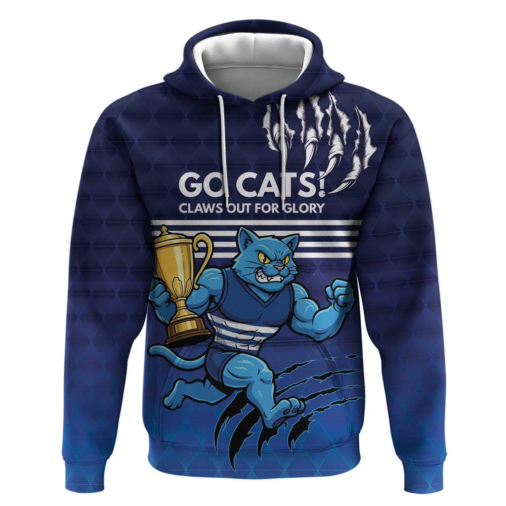 Personalised Geelong Pride Hoodie Claws Out for Glory - Aussie Hoodie