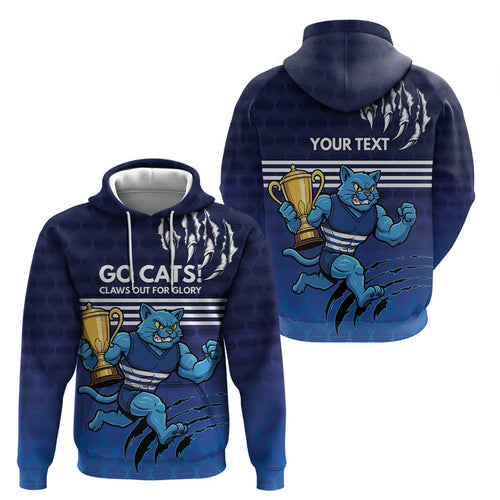 Personalised Geelong Pride Hoodie Claws Out for Glory - Aussie Hoodie