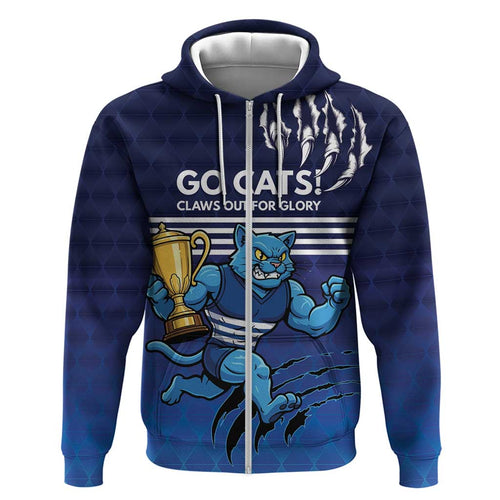 Personalised Geelong Pride Hoodie Claws Out for Glory - Aussie Hoodie