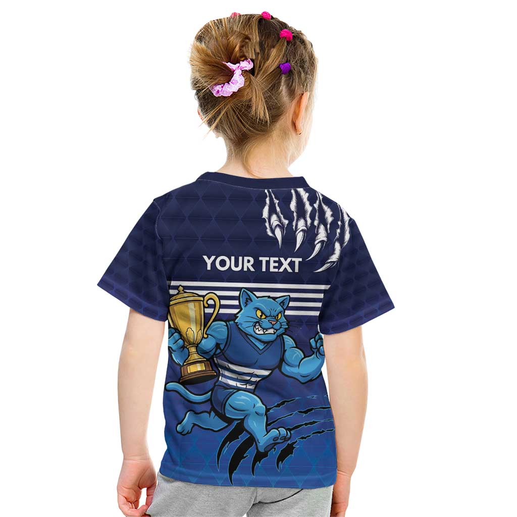 Personalised Geelong Pride Kid T Shirt Claws Out for Glory - Aussie Hoodie