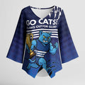Personalised Geelong Pride Kimono Sleeve Blouse Claws Out for Glory - Aussie Hoodie