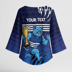 Personalised Geelong Pride Kimono Sleeve Blouse Claws Out for Glory - Aussie Hoodie