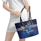 Personalised Geelong Pride Leather Tote Bag Claws Out for Glory - Aussie Hoodie