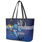 Personalised Geelong Pride Leather Tote Bag Claws Out for Glory - Aussie Hoodie