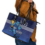 Personalised Geelong Pride Leather Tote Bag Claws Out for Glory - Aussie Hoodie