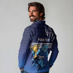 Personalised Geelong Pride Long Sleeve Polo Shirt Claws Out for Glory - Aussie Hoodie