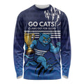 Personalised Geelong Pride Long Sleeve Shirt Claws Out for Glory - Aussie Hoodie