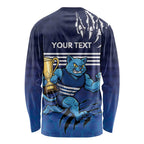 Personalised Geelong Pride Long Sleeve Shirt Claws Out for Glory - Aussie Hoodie
