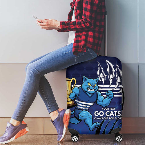 Personalised Geelong Pride Luggage Cover Claws Out for Glory - Aussie Hoodie