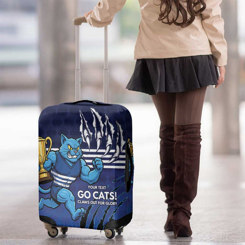 Personalised Geelong Pride Luggage Cover Claws Out for Glory - Aussie Hoodie