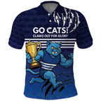 Personalised Geelong Pride Polo Shirt Claws Out for Glory - Aussie Hoodie
