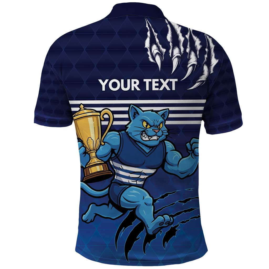 Personalised Geelong Pride Polo Shirt Claws Out for Glory - Aussie Hoodie