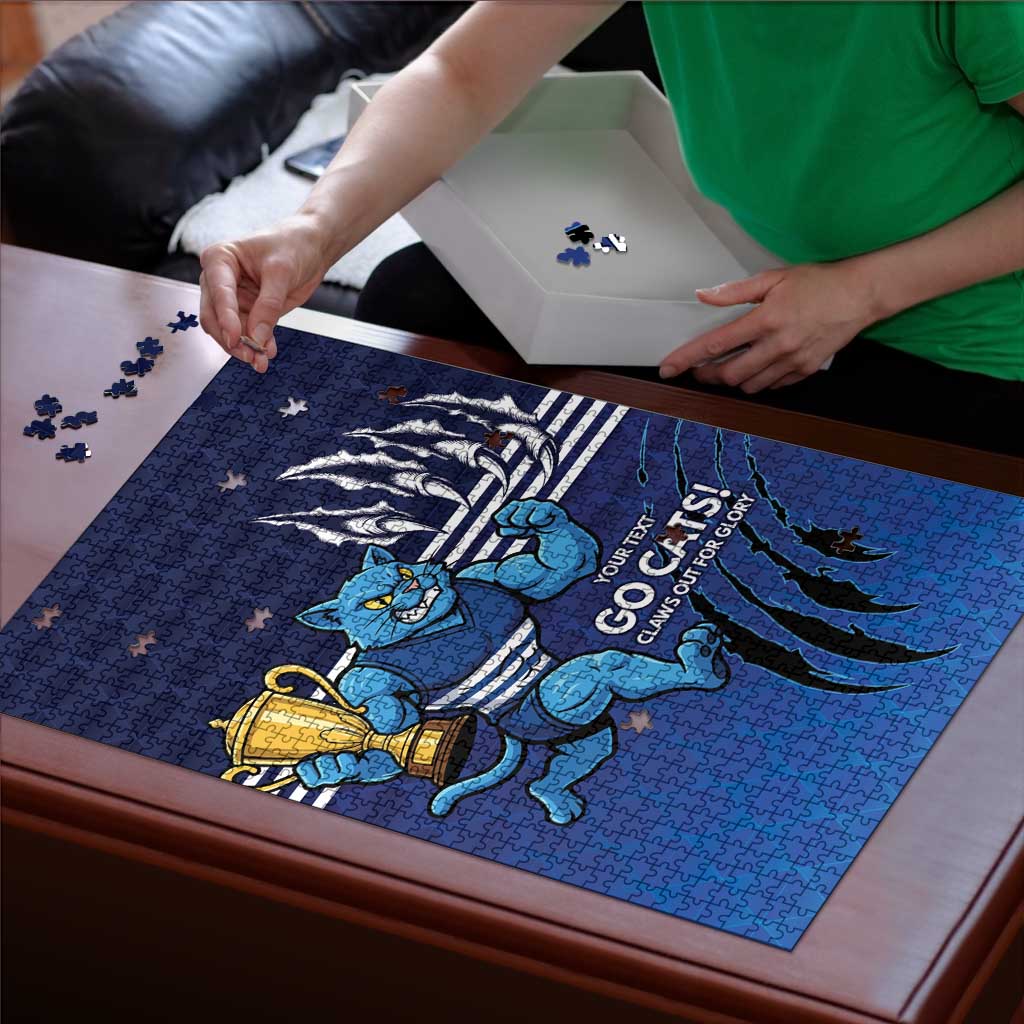 Personalised Geelong Pride Puzzle Claws Out for Glory - Aussie Hoodie