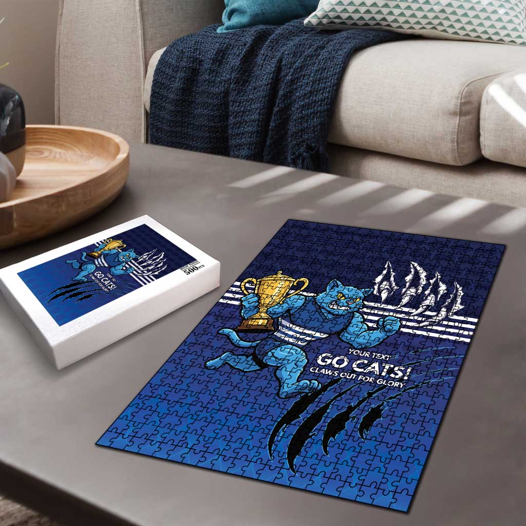 Personalised Geelong Pride Puzzle Claws Out for Glory - Aussie Hoodie