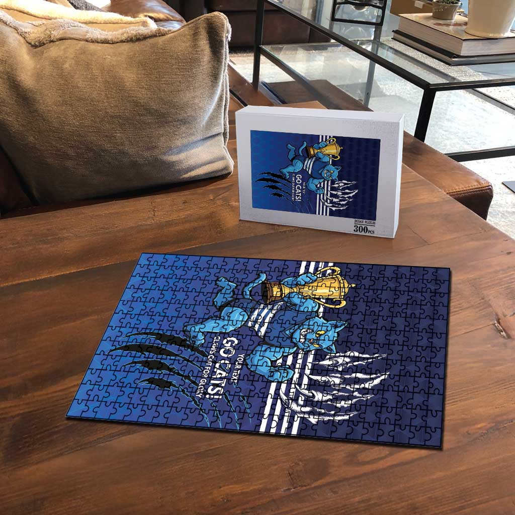 Personalised Geelong Pride Puzzle Claws Out for Glory - Aussie Hoodie