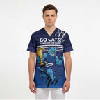Personalised Geelong Pride Scrub Top Claws Out for Glory - Aussie Hoodie